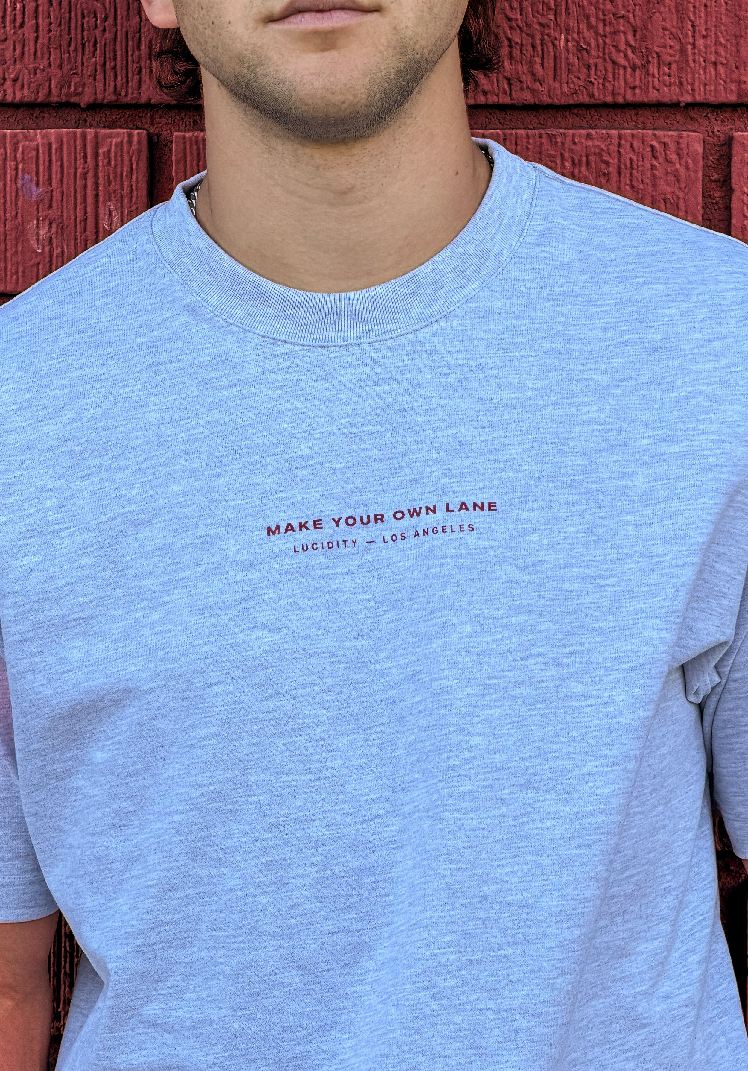 Own Lane Tee — Heather Gray