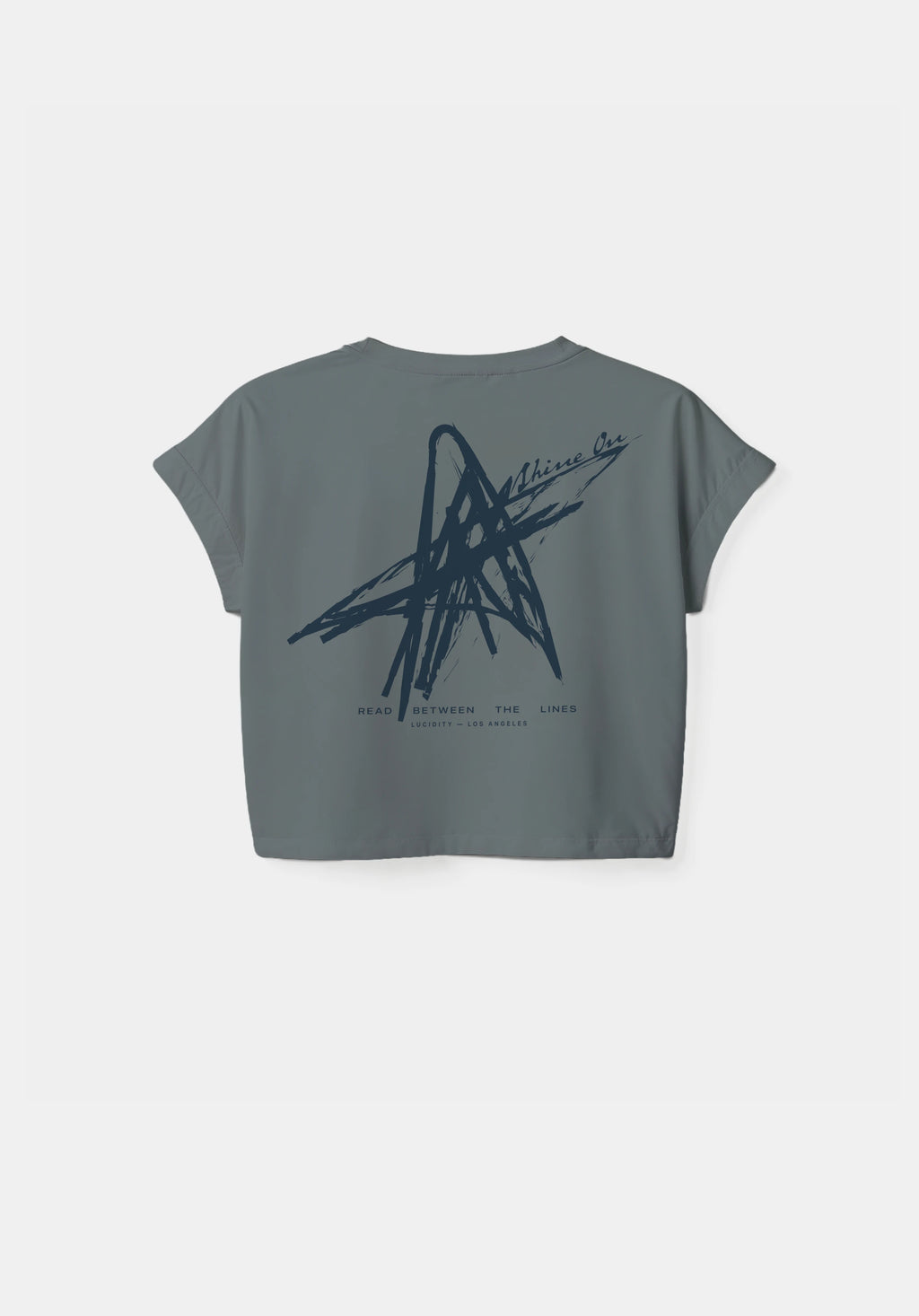 Lucidity Shine On Gray Crop — Back — Wide Awake SS25

