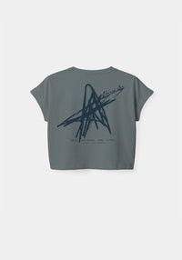 Lucidity Shine On Gray Crop — Back — Wide Awake SS25

