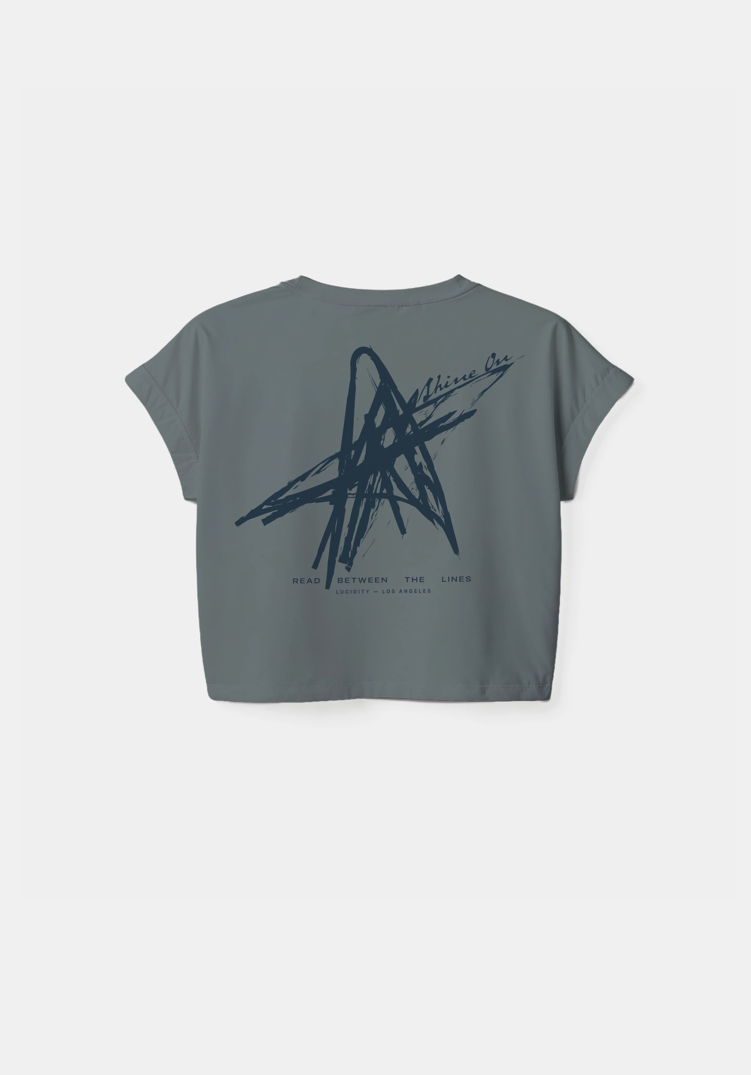 Lucidity Shine On Gray Crop — Back — Wide Awake SS25

