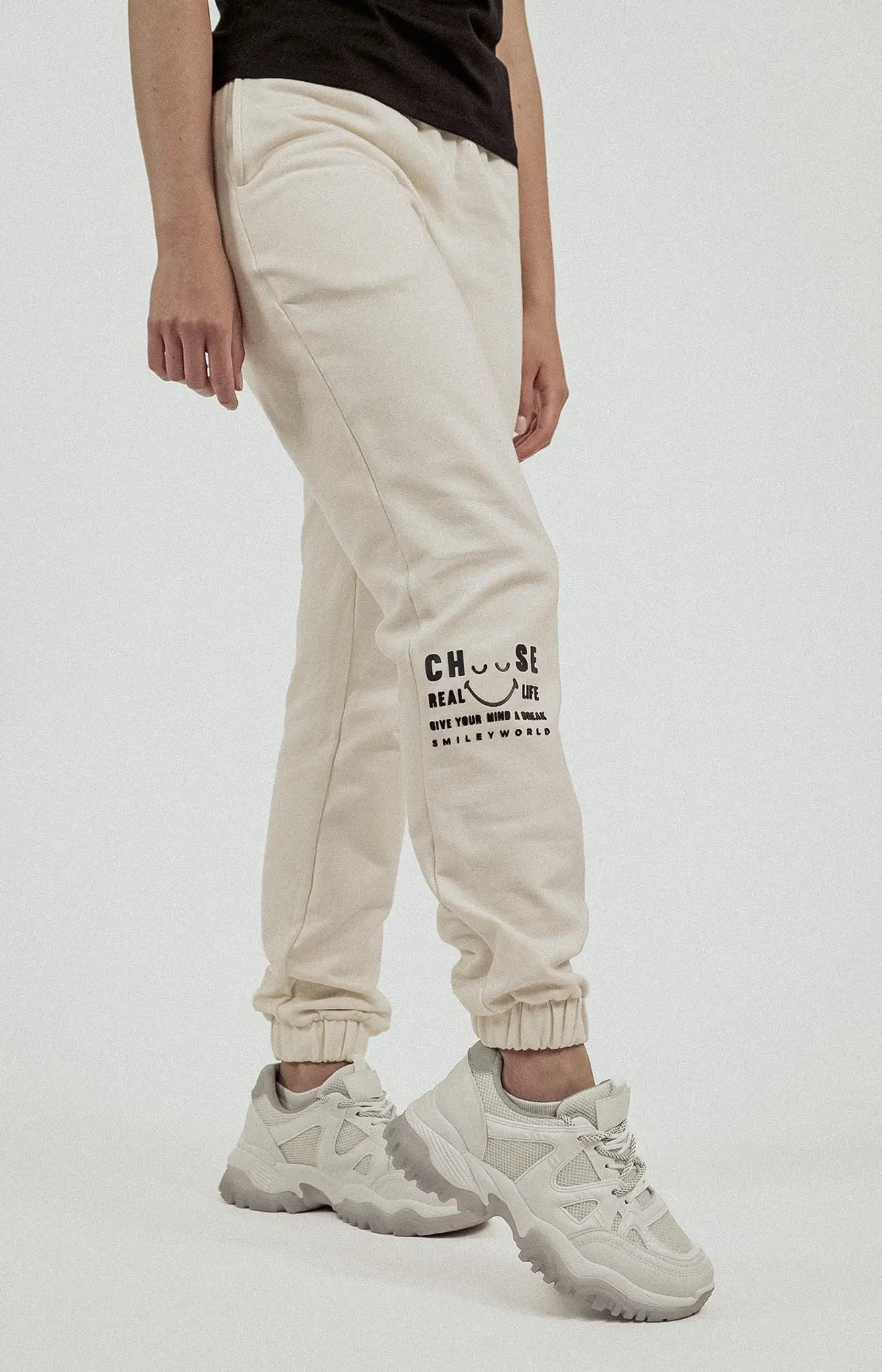 SmileyWorld® Women's Sweatpants - Off-White