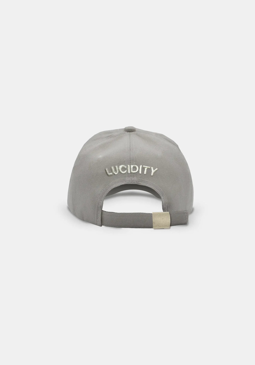 Lucidity Own Lane Cap Gray — Lucidity arched embroidery back — Wide Awake SS26
