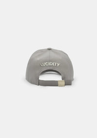 Lucidity Own Lane Cap Gray — Lucidity arched embroidery back — Wide Awake SS26