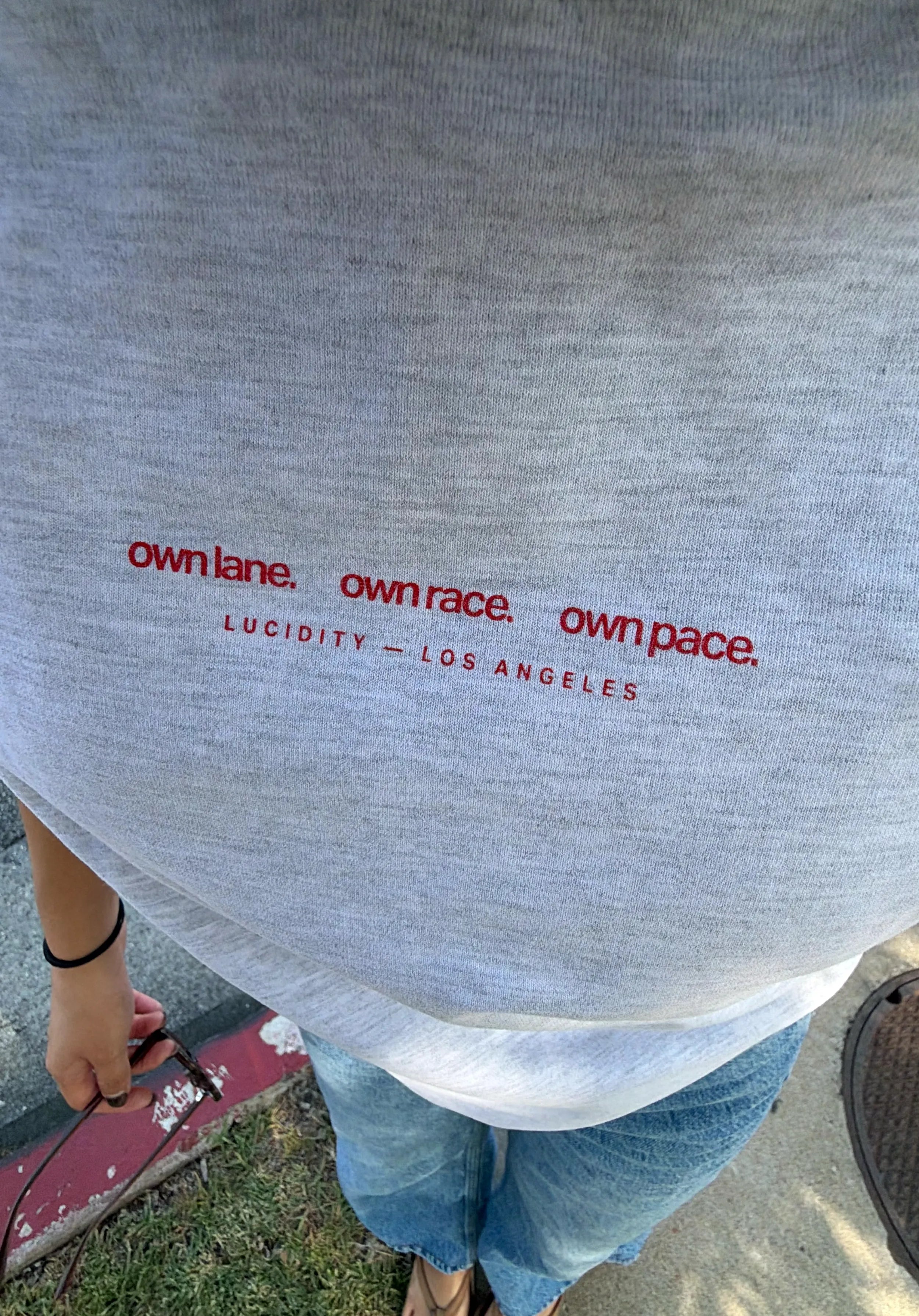 Own Lane Crop — Heather Gray