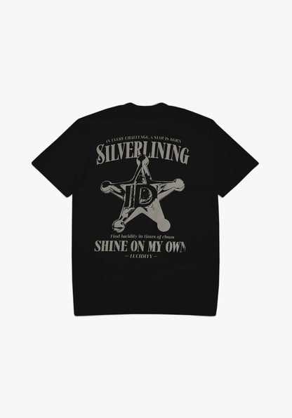 Black Silver Lining Box Unisex Tee