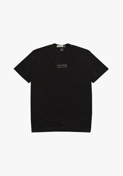 Acid Wash Black Silver Lining Box Unisex Tee