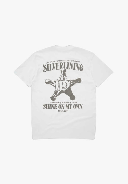 White Silver Lining Box Unisex Tee