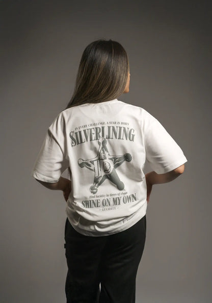 White Silver Lining Box Unisex Tee