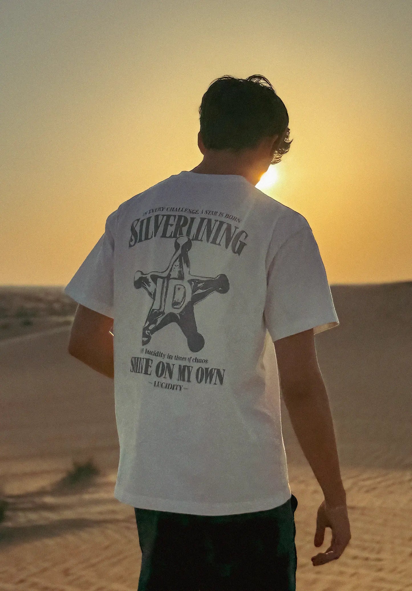 White Silver Lining Box Unisex Tee